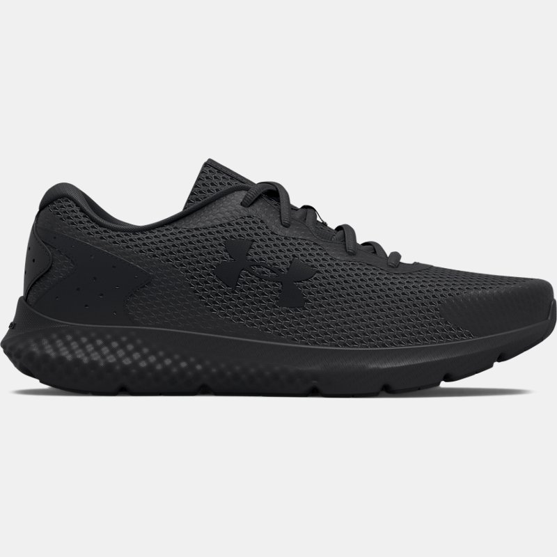 Men's  Under Armour  Charged Rogue 3 Running Shoes Black / Black / Black 7